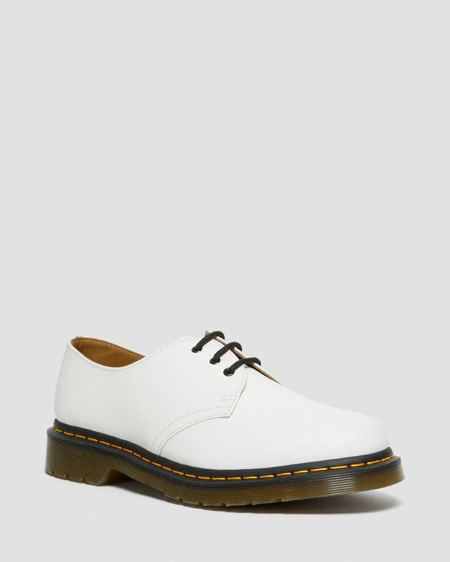 Dr. Martens 1461 Smooth Nahka Miesten Juhlakengät - Valkoinen Kengät [174-WGQVNI]